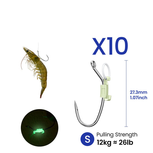 Luminous Live Shrimp Hooks